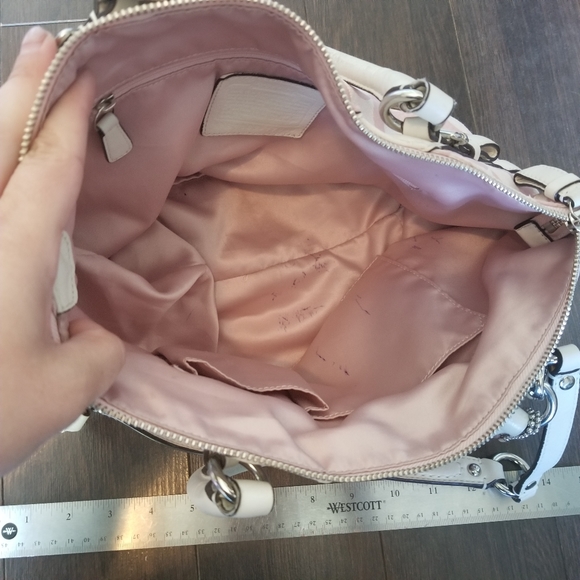 Pink Coach Op Art Crossbody Satchel - Picture 5 of 12